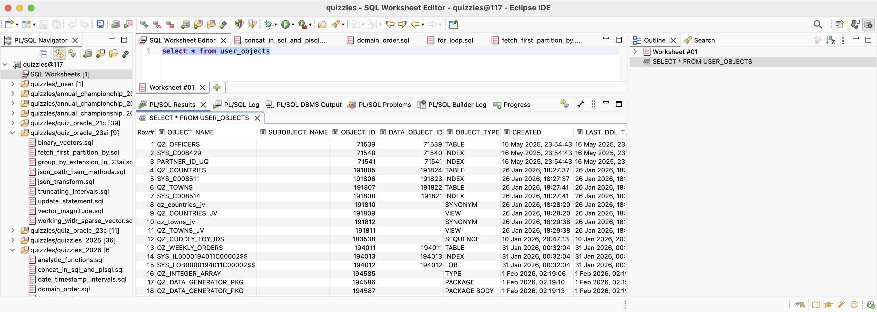 SQL-Worksheet Editor